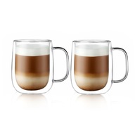 CnGlass Thermo Hrnček 450ml Dvojstenný hrnček, Hrnček na kávu Čaj 2ks CnGlass Thermo Hrnček 450ml Dvojstenný hrnček, Hrnček na kávu Čaj 2ks