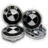 4 nové kryty kolies BMW 60 mm, ČIERNA 4 nové kryty kolies BMW 60 mm, ČIERNA
