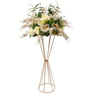 Zlato/biele vázy Kovový stojan na kvety z olova