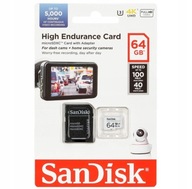 KARTA SANDISK HIGH ENDURANCE microSDXC V30 CARD 64GB
