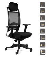 Ergonomická vysoká kancelárska stolička FULKRUM BLACK