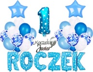 SADA JEDNOROČNÝCH BALÓNOV, modrých, FÓLIOVÝCH BALÓNOV, 1. NARODENINY SADA JEDNOROČNÝCH BALÓNOV, modrých, FÓLIOVÝCH BALÓNOV, 1. NARODENINY
