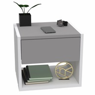 Obdĺžnikový závesný nočný stolík do spálne so zásuvkou, loftový minimalizmus Obdĺžnikový závesný nočný stolík do spálne so zásuvkou, loftový minimalizmus