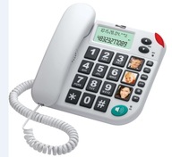 Káblový telefón KXT480 BB, biely Maxcom