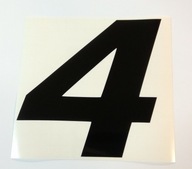 Súťažné čísla 15 cm čierna 4 (1 číslica)