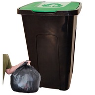 KOŠ NA SEGREGÁCIU ODPADU 50L, ZELENÝ KOŠ NA SEGREGÁCIU ODPADU 50L, ZELENÝ