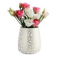 SKLENENÁ dekoračná váza na kvety 17 cm DEKORÁCIA