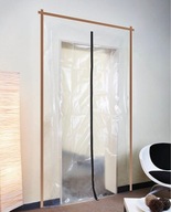 Protiprachová clona na dvere so zámkom 220x120cm