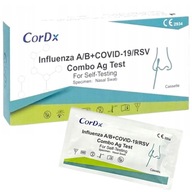 6x Cordx TEST COVID-19 Chrípka typu AB RSV COMBO 4v1 DOMOV NA SAMOKONTROLU