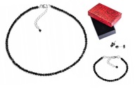 Čierna súprava šperkov Crystal Choker náhrdelník Náramok s náušnicami Čierna súprava šperkov Crystal Choker náhrdelník Náramok s náušnicami