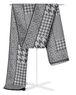 Pánska teplá zimná šatka v šedej farbe s houndstooth Pánska teplá zimná šatka v šedej farbe s houndstooth