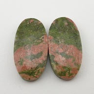 Unakit pár kabošonov ~2,6x1,3 cm č.7 Unakit pár kabošonov ~2,6x1,3 cm č.7