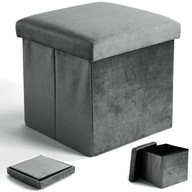 SKLADACÍ ZAMATOVÝ POUF DIEGO GRAPHITE VELVET VEĽKOSŤ L SKLADACÍ ZAMATOVÝ POUF DIEGO GRAPHITE VELVET VEĽKOSŤ L