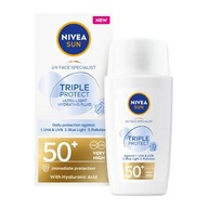 NIVEA SUN UV Triple Protect tekutý krém na opaľovanie SPF50+, 40 ml NIVEA SUN UV Triple Protect tekutý krém na opaľovanie SPF50+, 40 ml
