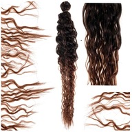Syntetické vlasy na zapletanie afro-lock vrkočov, 60 cm hnedá