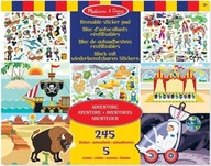 Opakovane použiteľné dobrodružné nálepky 245ks Melissa&Doug Opakovane použiteľné dobrodružné nálepky 245ks Melissa&Doug