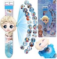 Hodinky Frozen Elsa s obrazovým projektorom
