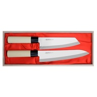 Sada nožov v krabičke Satake Megumi 2 ks Bunka + kuchársky nôž HG8167W