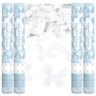 Tubes Strelecké konfetové motýle, biele, na svadbu, First Dance, 40 cm, 4 ks Tubes Strelecké konfetové motýle, biele, na svadbu, First Dance, 40 cm, 4 ks