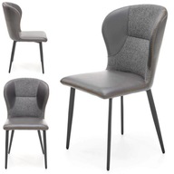 Čalúnená kožená stolička Loft 664C šedá