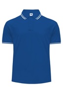 CONTRAST ROYAL BLUE / WHITE XS pánska POLO košeľa