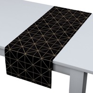 Dekoria Behúň na stôl čierny, béžový a zlatý 40x130