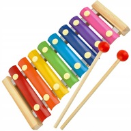 Drevené činely pre dieťa farebné vzdelávacie