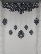 Dekoračný panel 140x140 čierny, okenné kryštály Dekoračný panel 140x140 čierny, okenné kryštály
