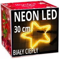 NEON STAR LED 30 cm OBOJSTRANNÉ okno Osvetlenie vianočného stromčeka trvalé svetlo NEON STAR LED 30 cm OBOJSTRANNÉ okno Osvetlenie vianočného stromčeka trvalé svetlo