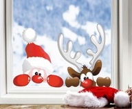 Vianočná nálepka Santa Claus Sob okno 50x35cm