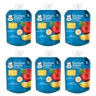 GERBER Natural Mousse banán, jablko, 6x80g GERBER Natural Mousse banán, jablko, 6x80g