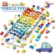 Drevená hračka 7v1 abeceda puzzle DARČEK
