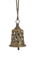 Kovový prívesok prelamovaný zvonček orientálny ornament Kovový prívesok prelamovaný zvonček orientálny ornament