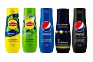 Sada piatich sirupov SodaStream Pepsi Lipton 7up Sada piatich sirupov SodaStream Pepsi Lipton 7up