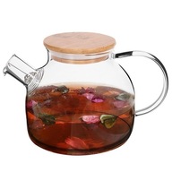 SKLENENÝ džbán na čaj, bylinky, horúce nápoje