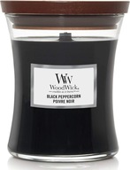 VÁZA NA SVIEČKU WOODWICK STREDNE ČIERNE PEPPERCO VÁZA NA SVIEČKU WOODWICK STREDNE ČIERNE PEPPERCO