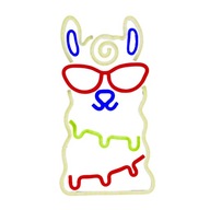 Neónové LED neónové nástenné svietidlo Alpaca