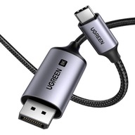 UGREEN KÁBEL THUNDERBOLT USB-C TO DISPLAYPORT 8K 60HZ SPLETOVÝ KÁBEL 2M UGREEN KÁBEL THUNDERBOLT USB-C TO DISPLAYPORT 8K 60HZ SPLETOVÝ KÁBEL 2M