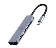 HUB USB-C 6v1 HDMI USB 3.1 SD multiportový adaptér