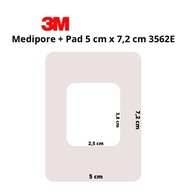 3M 3562E Medipore+Pad dressing 5 x 7,2cm 50 ks.