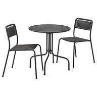 IKEA LACKO/VIHOLMEN Stôl + 2 stoličky sivá