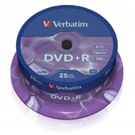 Verbatim DVD+R, matná strieborná, 43500, 4,7 GB, 16x, sp