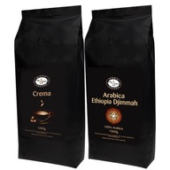 Čerstvo pražené kávové zrná 2x1kg Ethiopia and Crema Čerstvo pražené kávové zrná 2x1kg Ethiopia and Crema