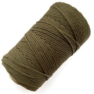 Bavlnená šnúra Macrame 3mm-200m skrútená khaki Bavlnená šnúra Macrame 3mm-200m skrútená khaki