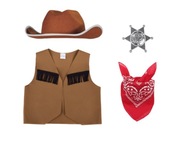 Klobúk do vesty šerifa kovboja 134-140