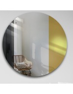 ANTON 80 okrúhle čierno-zlaté dekoračné zrkadlo
