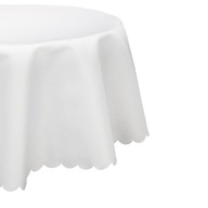 Obrusy, biele prestieranie na oválny stôl, ODOLNÉ VOČI ŠKVRNE, elegantné, rozmer 160x190 cm