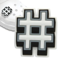 CROCS JIBBITZ ZÁSOBNÍK NA OBUV ŠPÍNKY OZDOBENIE PÍSMENO HASHTAG CROCS JIBBITZ ZÁSOBNÍK NA OBUV ŠPÍNKY OZDOBENIE PÍSMENO HASHTAG