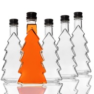 10X VIANOČNÝ STROMČEK sklenená fľaša 250ml + rad ALKOHOL