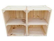 2x DREVENÉ BOXY S POLICOU V PRÍRODNEJ FARBE, ROZMER 39x29x24CM 2x DREVENÉ BOXY S POLICOU V PRÍRODNEJ FARBE, ROZMER 39x29x24CM